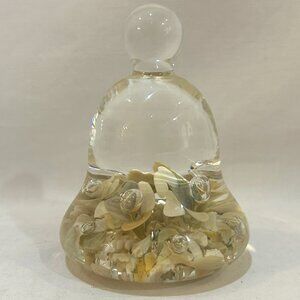 VTG Maude And Bob St. Clair Glass 1981 Bell Shaped Seashell Paperweight